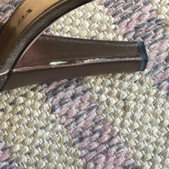 Prada Metallic Platform Sandal Heels Euro 37.5 - Picture 5 of 9